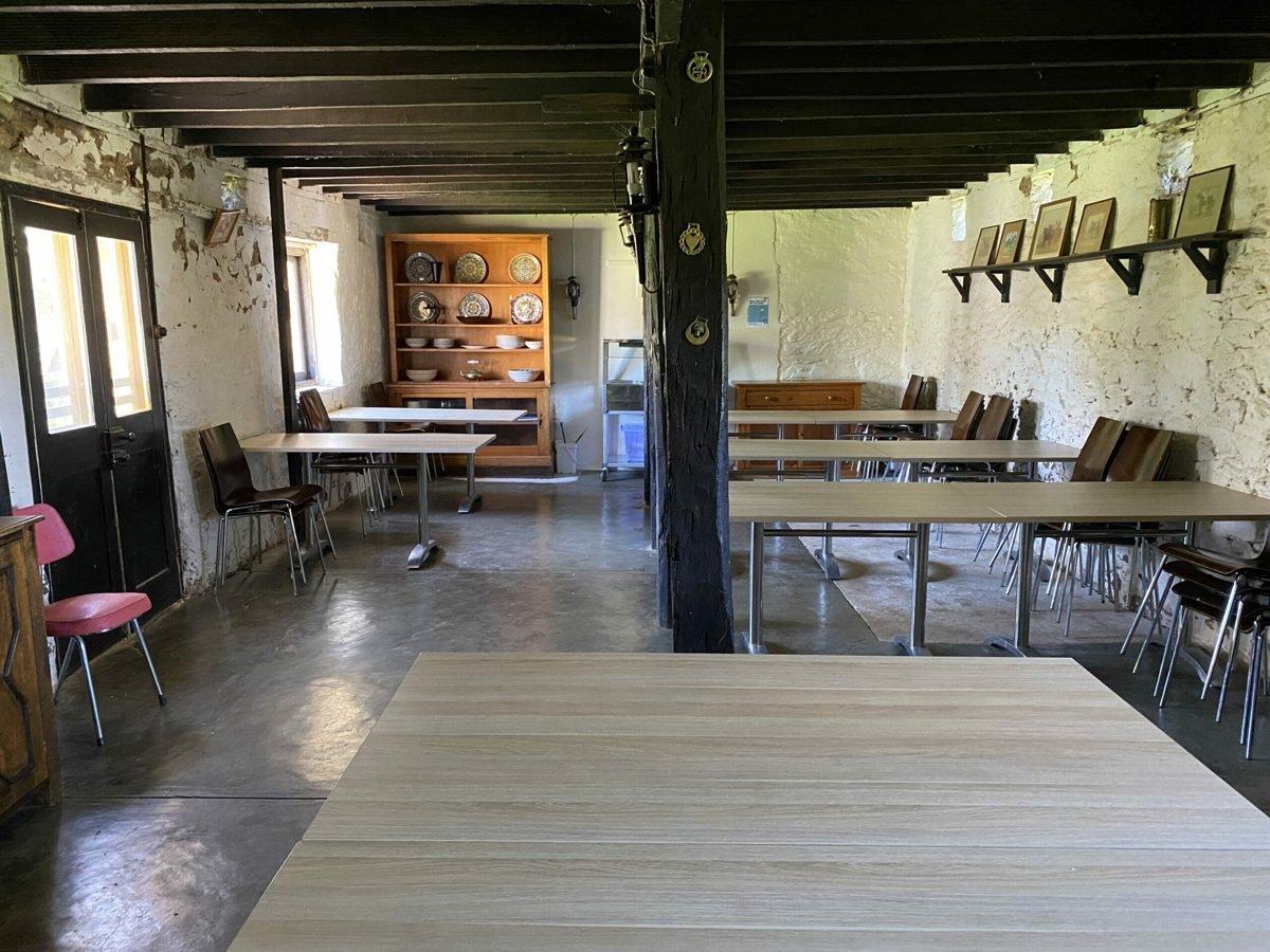 Shared home-cooked meals in the Glenbarr barn