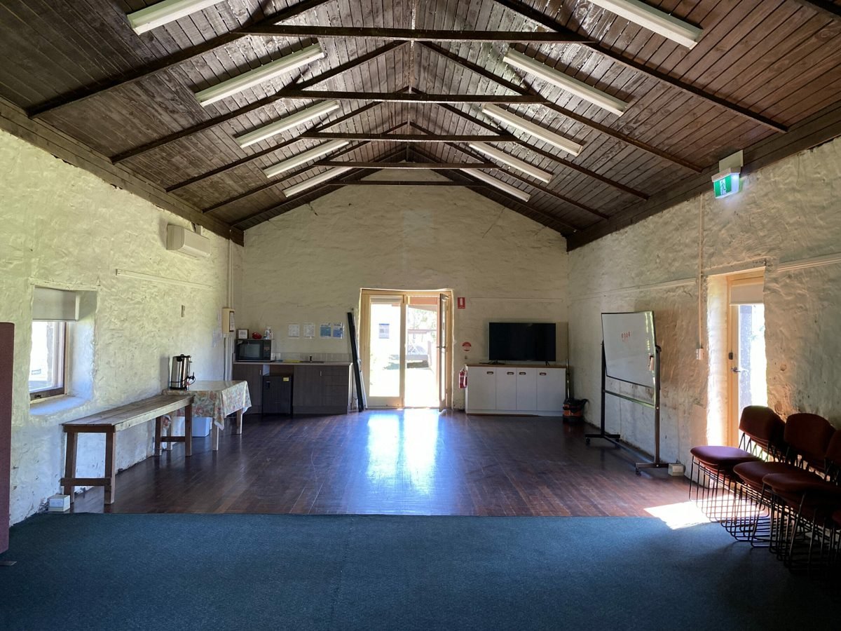 The light-filled hall at Glenbarr where we gather and meditate