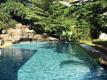 The saltwater pool